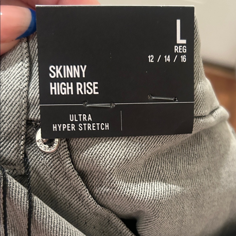Gray Button-Fly Jeans - Picture 2 of 3